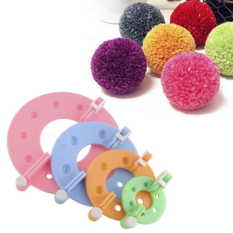 Pom Pom Maker Tool - 8PCS 4 Sizes Fluff Ball Weaver
