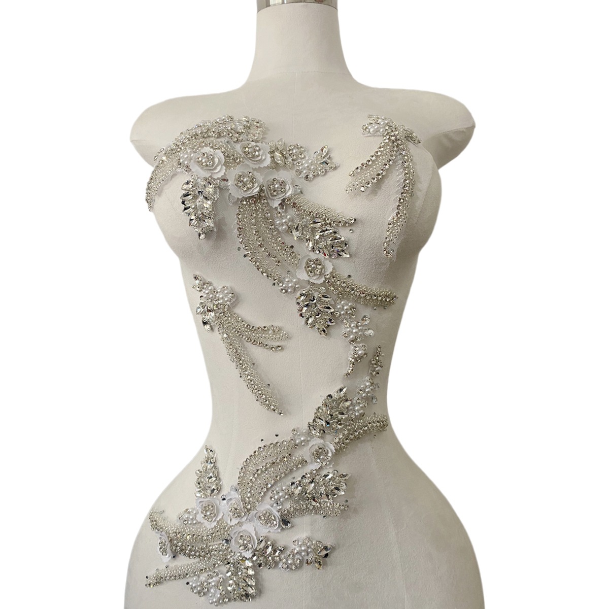 Sew On Rhinestone - DIY Hand-Sewn Appliqued Sew-on Bridal Gown