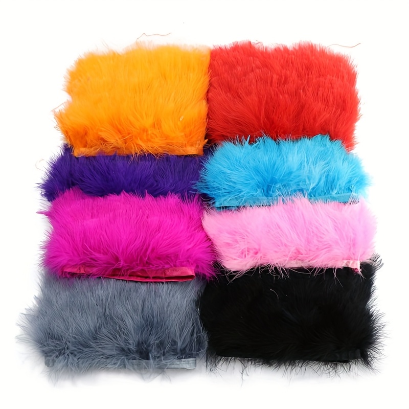 Feather Trim Marabou - Fluffy Turkey Feathers Trim Fringe Ribbon