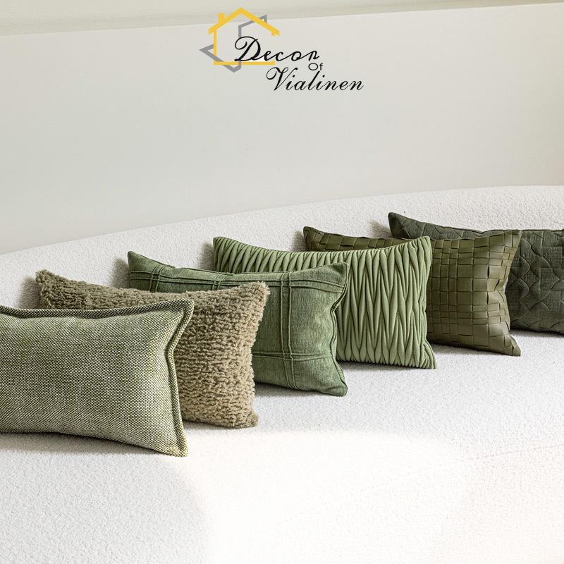 Velvet Ribbon Roll - Green waist pillow, minimalist Nordic style
