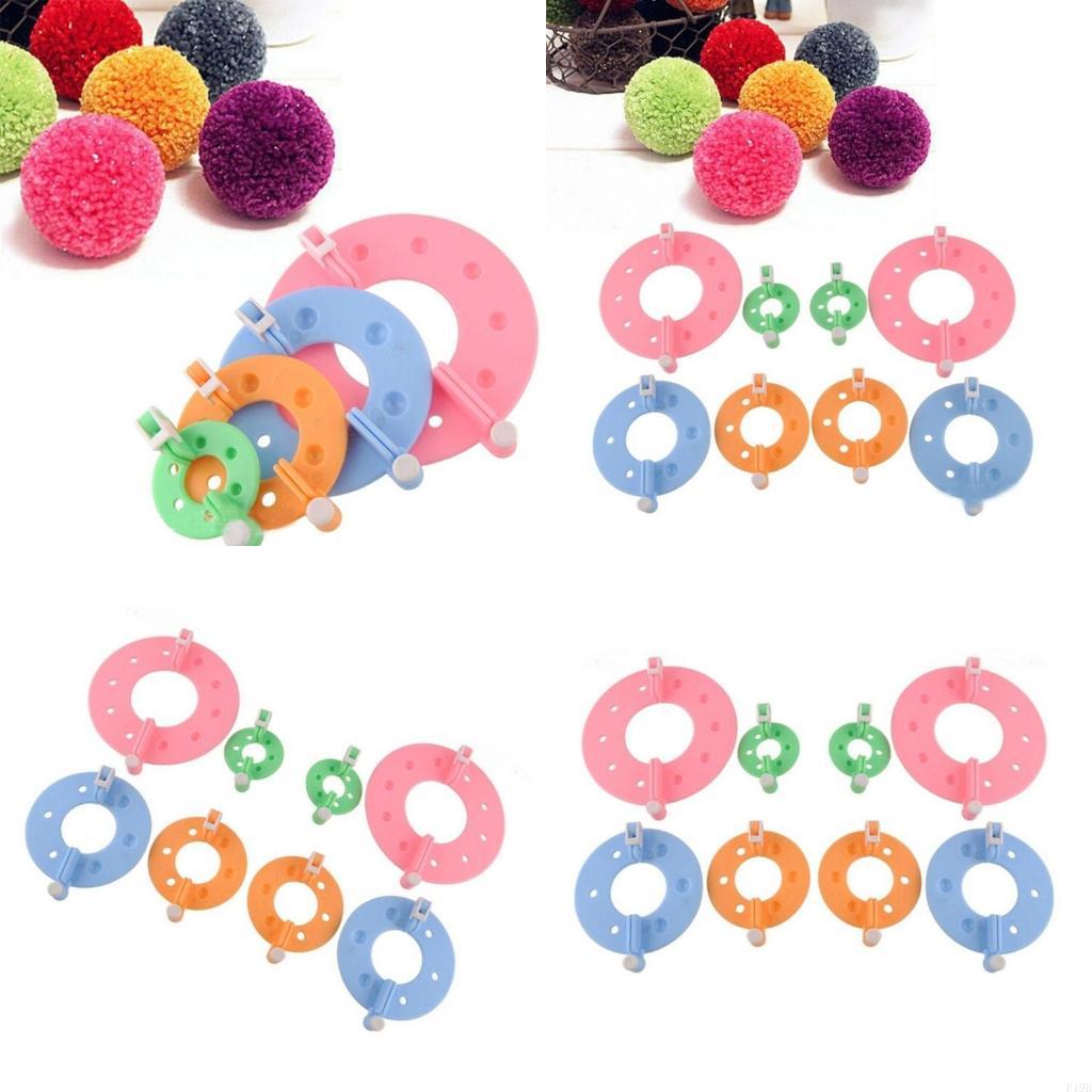 Pom Pom Maker Tool - F19B 4 Pompoms Máy Làm Lông
