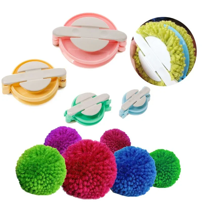 Pom Pom Maker Tool - 4 Sizes Wool Ball Maker Knitted