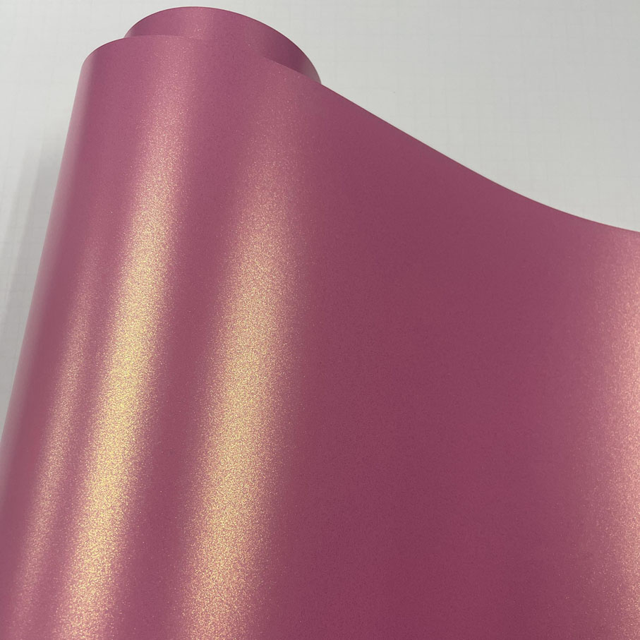 Glitter Vinyl Roll - Premium Goldsands Glitter Pink Vinyl Wrap