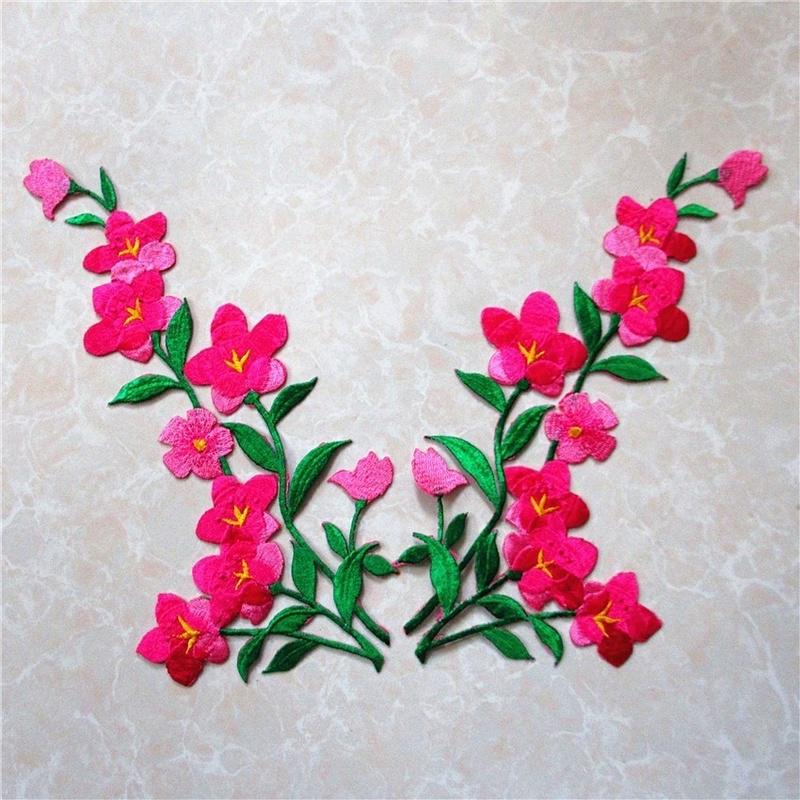Applique Patch Flower - 1/2pcs Nice Blue Flower Patch Embroidered