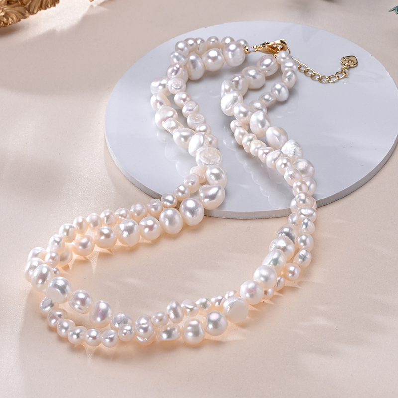 Pearl Trim Chain - HENGSHENG Baroque Freshwater 5-6mm 8-9mm White