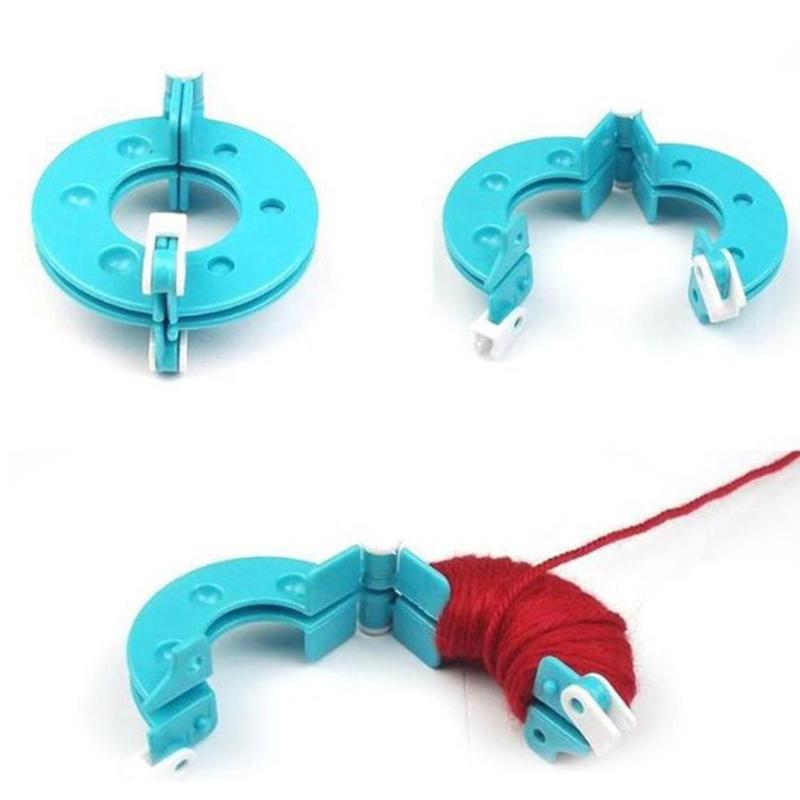 Pom Pom Maker Tool - 8Pcs 4 Sizes Plastic Pompom Maker