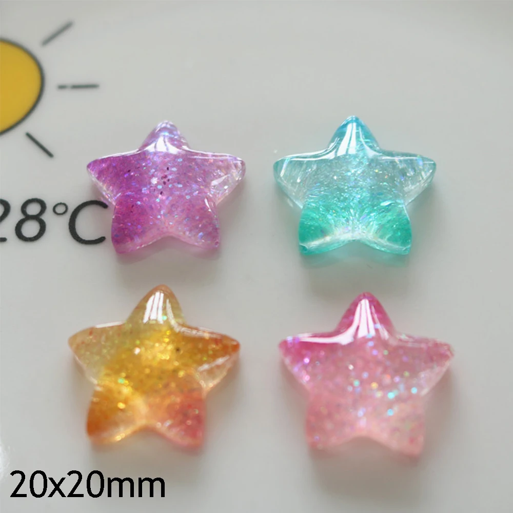 10PCS Gradient Star Series Res - đánh giá và giá Christmas Craft Embellishment