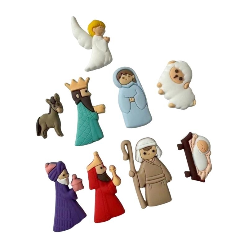 G6KF 9PCS/SET SCEN SCENE MACHE - đánh giá và giá Christmas Craft Embellishment