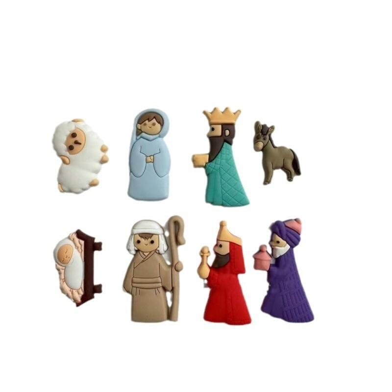 G6KF 9PCS/SET SCEN SCENE MACHE - đánh giá và giá Christmas Craft Embellishment