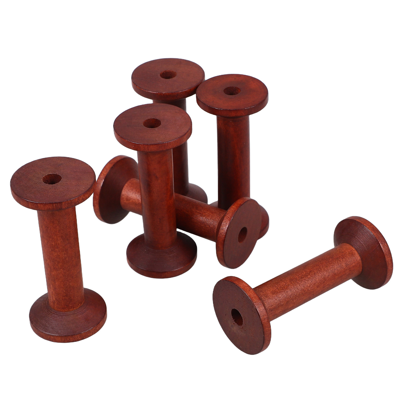 6Pcs Smooth Wood Thread Spools - đánh giá và giá Embroidery Craft
