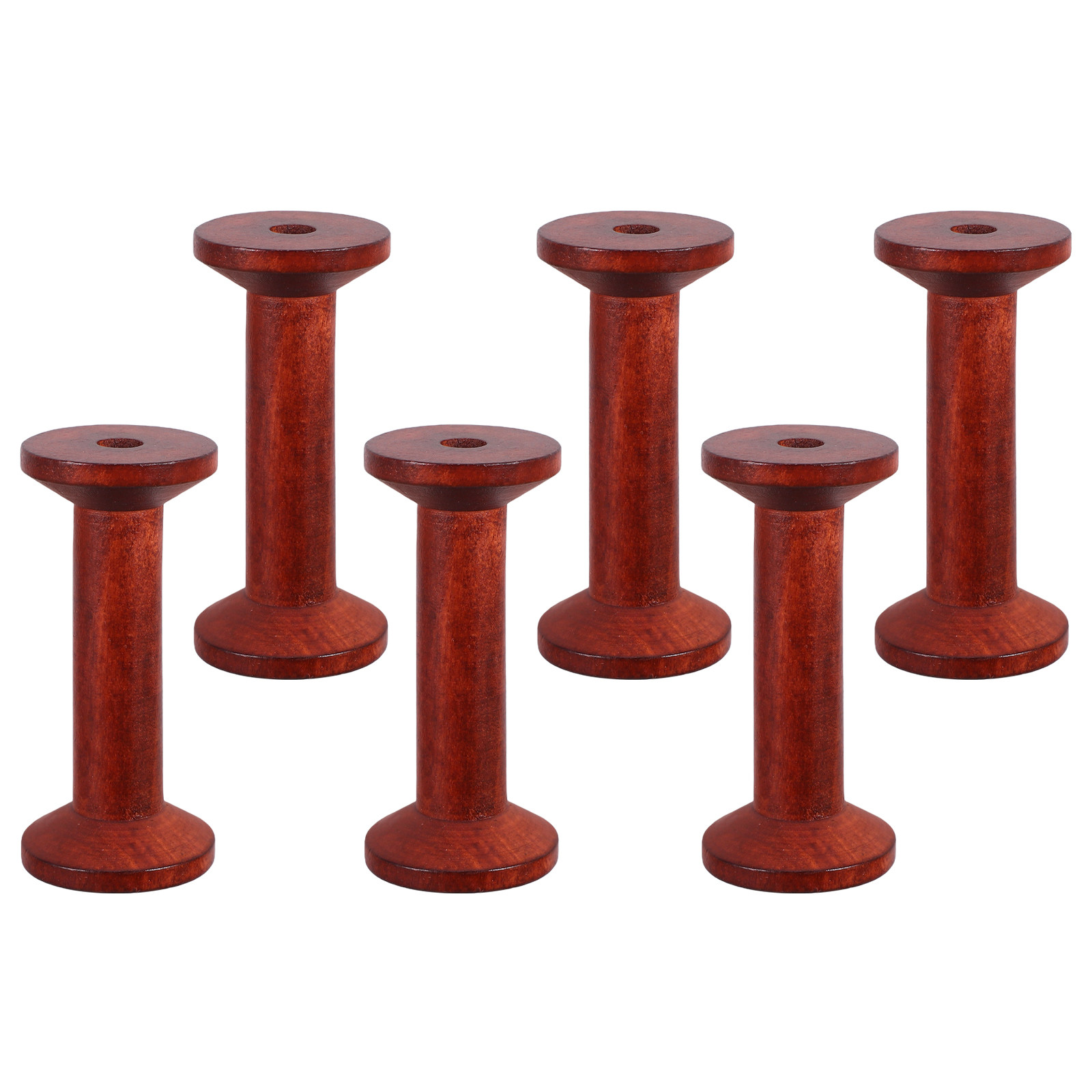 6Pcs Smooth Wood Thread Spools - đánh giá và giá Embroidery Craft