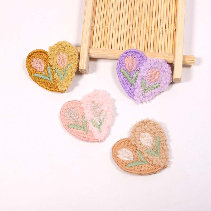 10PCS Wool Plush Love Flower A - đánh giá và giá Applique Patch Flower