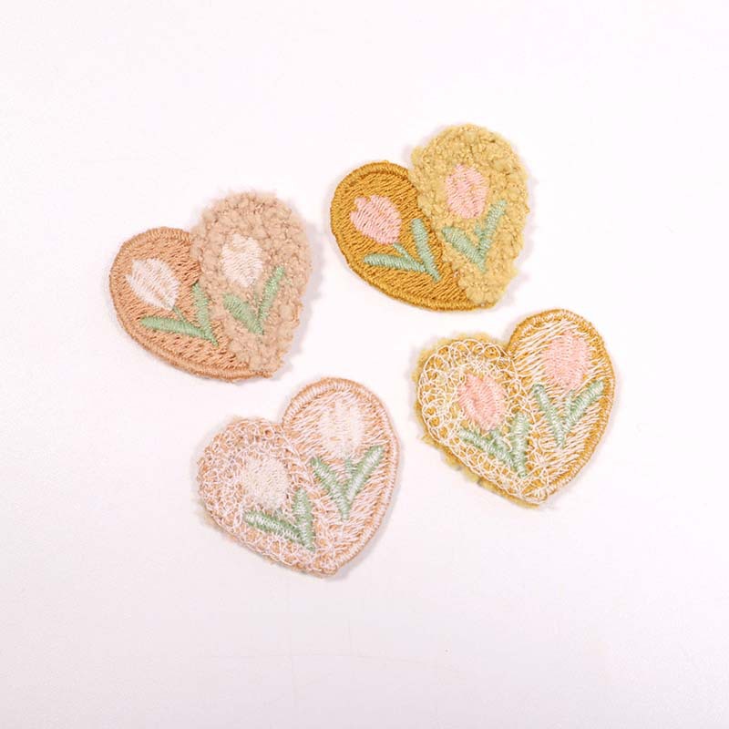 10PCS Wool Plush Love Flower A - đánh giá và giá Applique Patch Flower