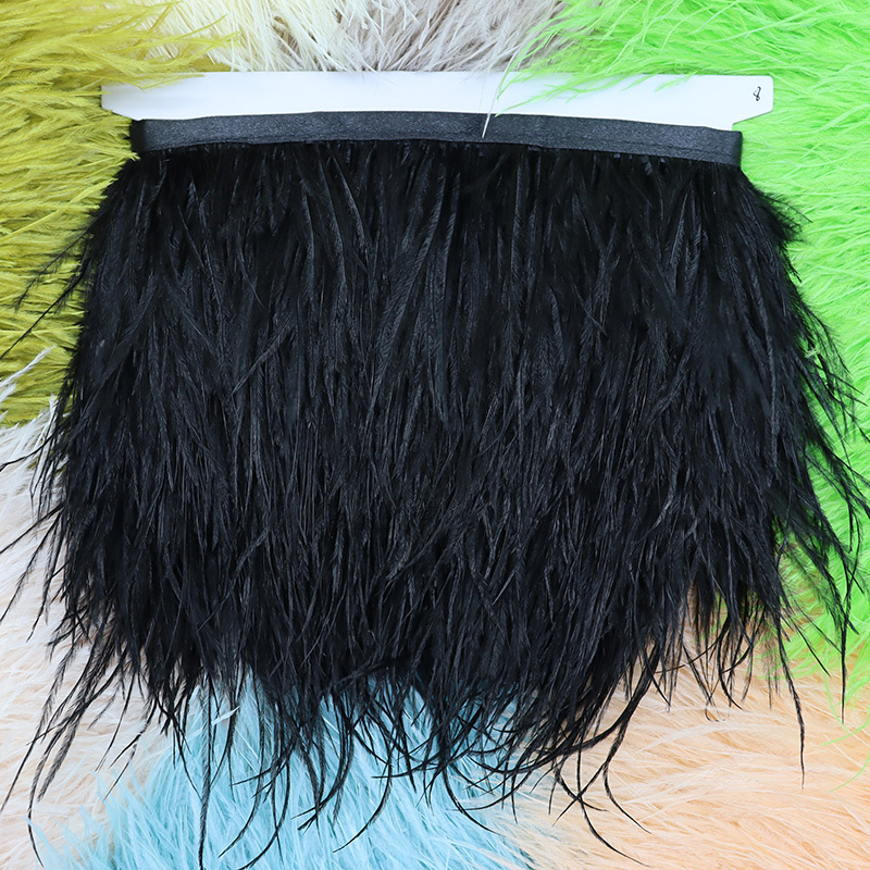 1M 8-10cm Black Ostrich Feathe - đánh giá và giá Feather Trim Marabou