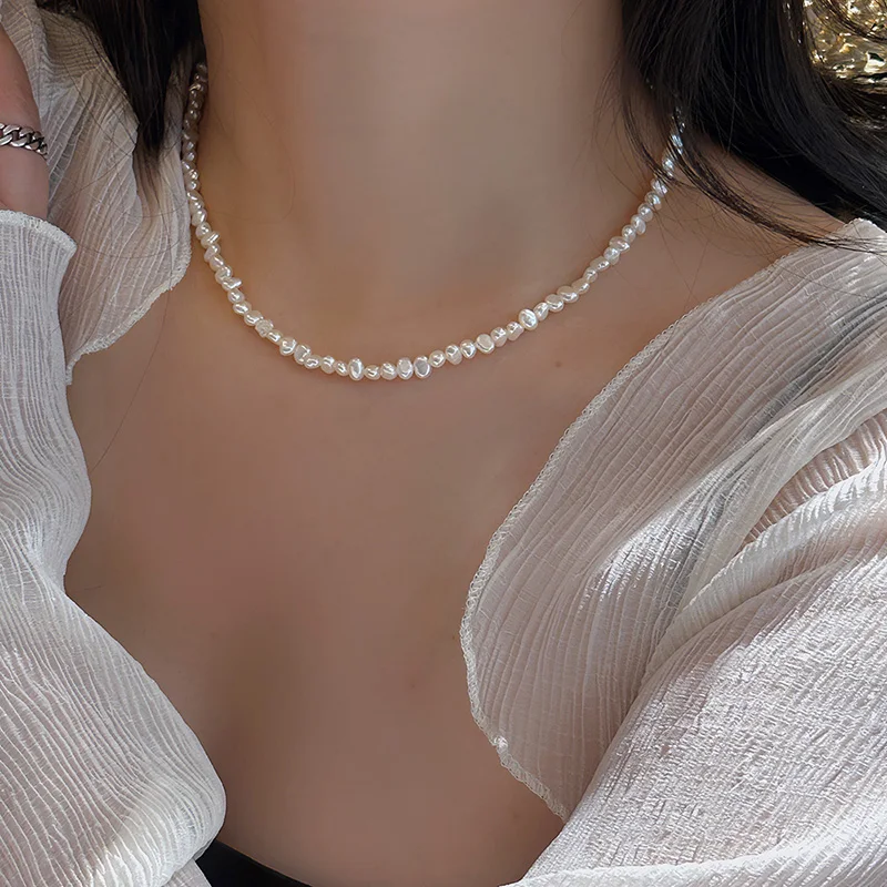 Hengsheng 4-5mm Baroque Freshw - đánh giá và giá Pearl Trim Chain