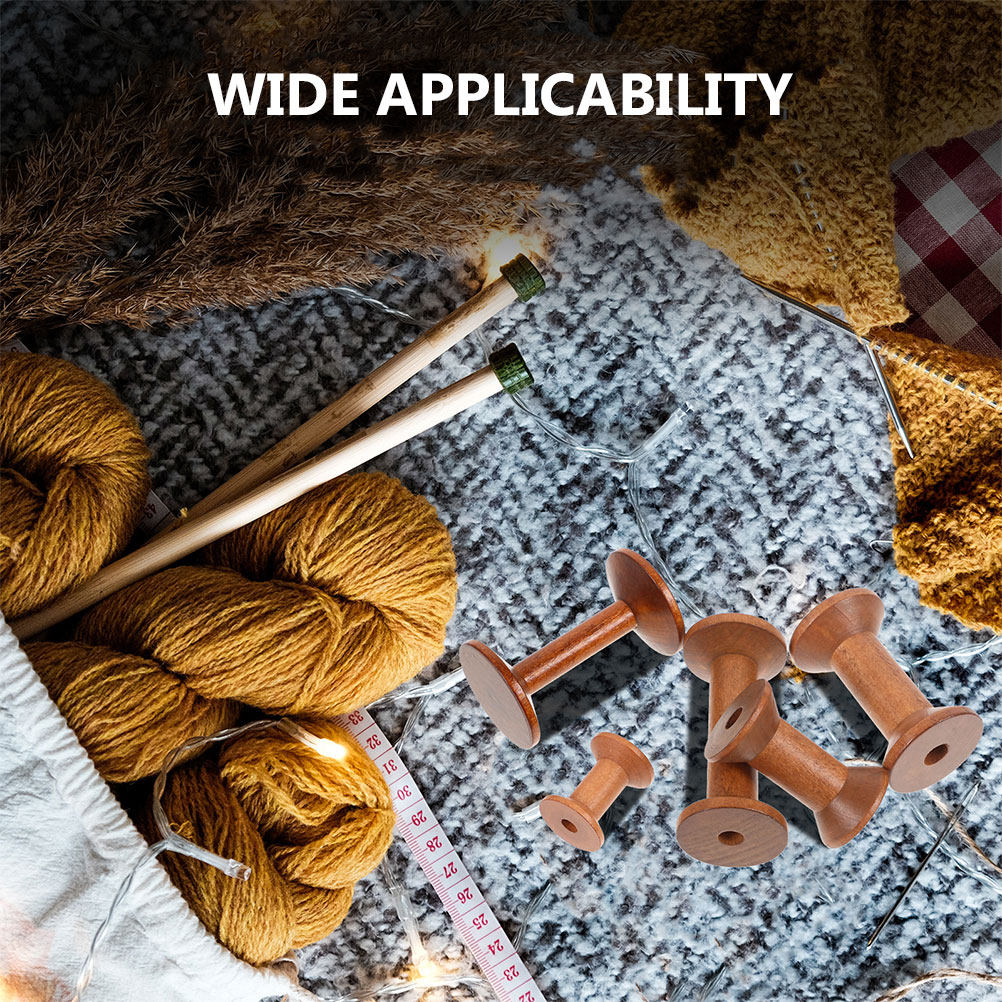 7Pcs Wooden Bobbins Set Space  - đánh giá và giá Embroidery Craft