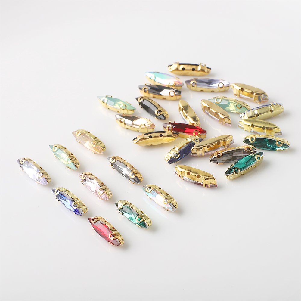 20Pcs 4x15mm Horse eye Crystal - đánh giá và giá Sew On Rhinestone