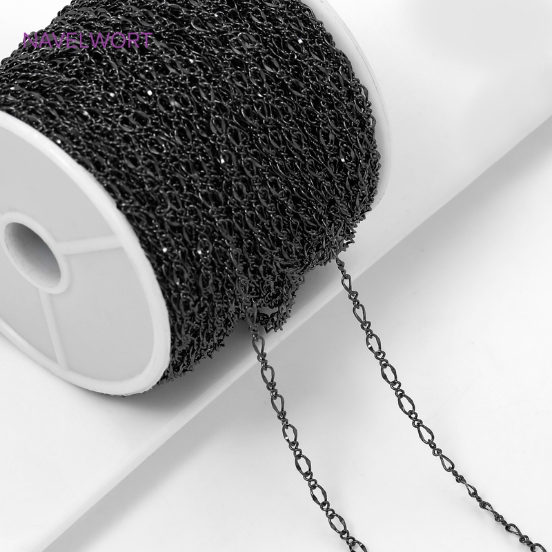 Black Color Oval Thin Chains F - đánh giá và giá Embroidery Craft