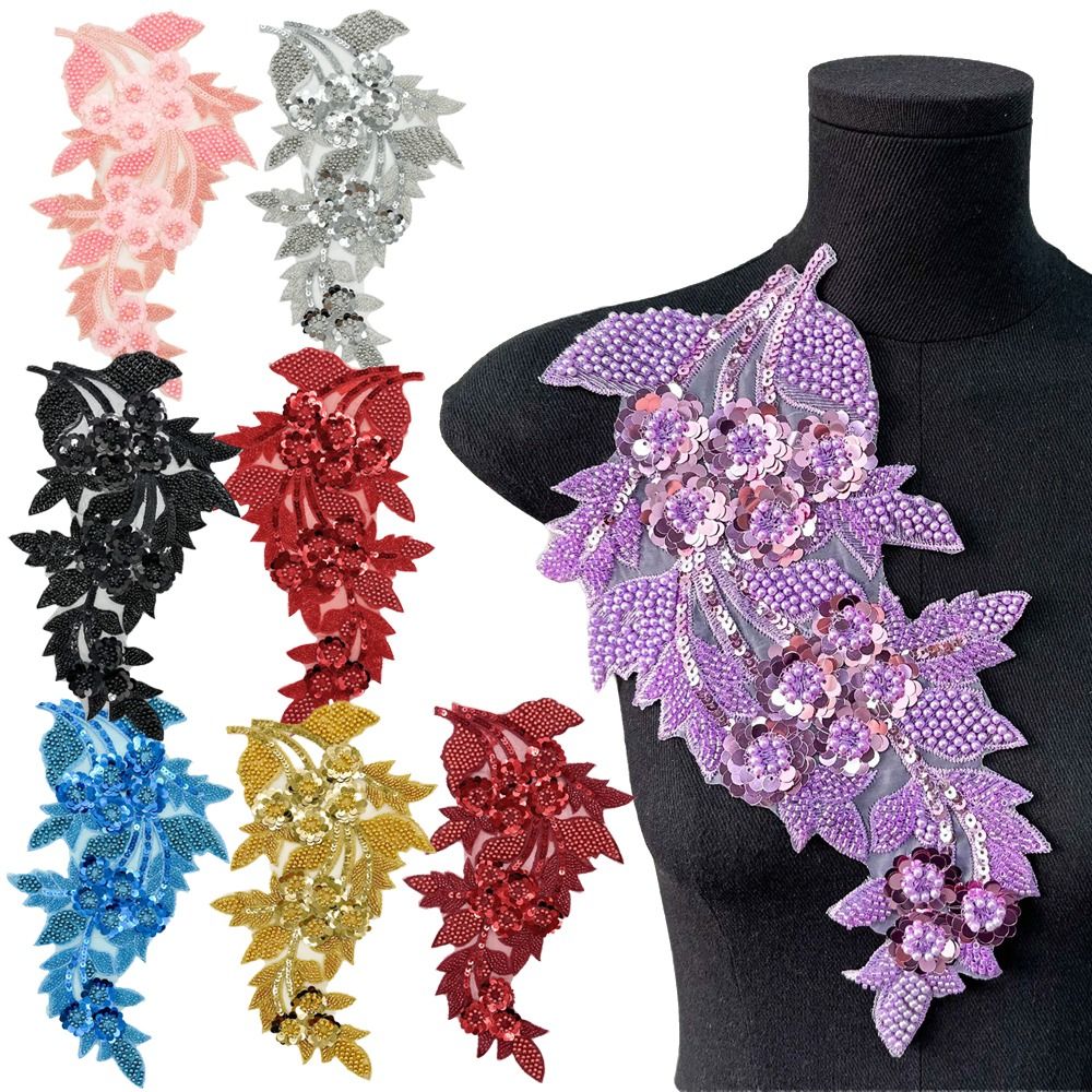 Fashion 3D Sequin Flower Patch - đánh giá và giá Applique Patch Flower