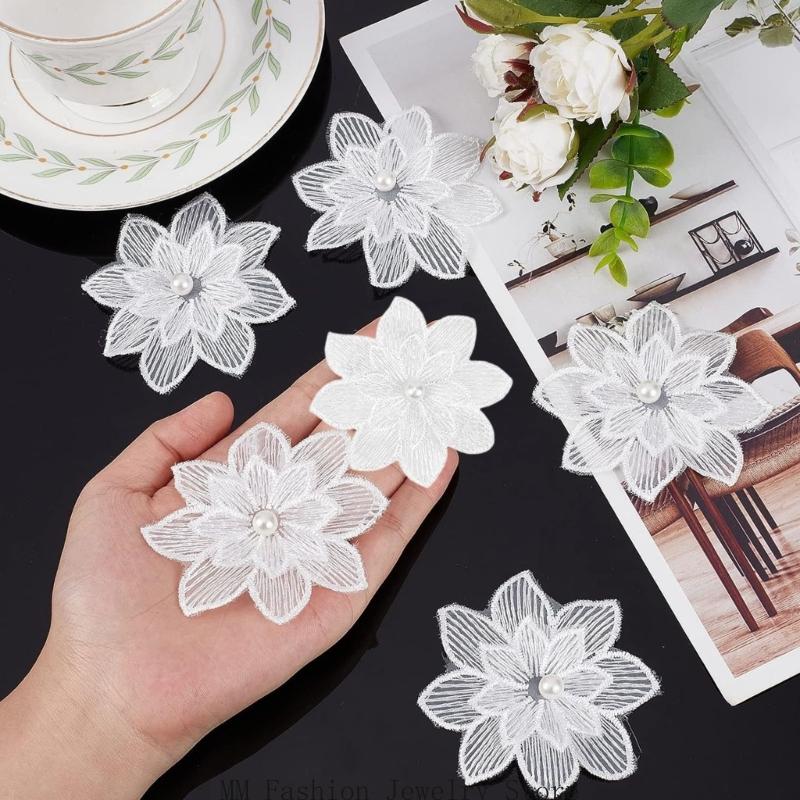 20 Gói Trang Trí Hoa Trắng Miế - đánh giá và giá Applique Patch Flower