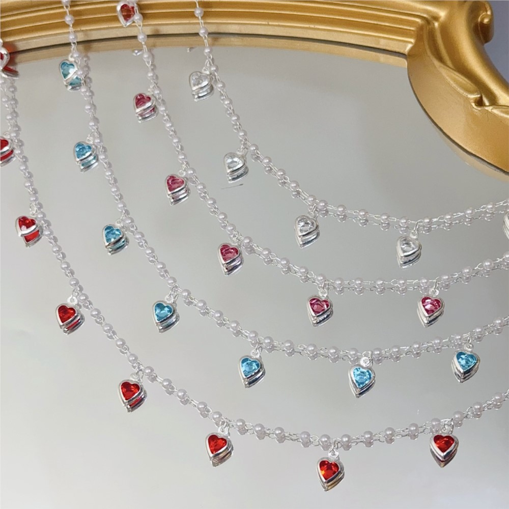 0.5Meter/1Meter Pink Crystal H - đánh giá và giá Pearl Trim Chain