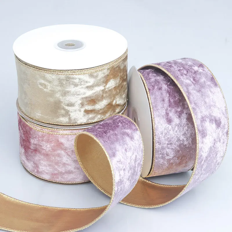 50MM Wired Edge Reversible Vel - đánh giá và giá Velvet Ribbon Roll