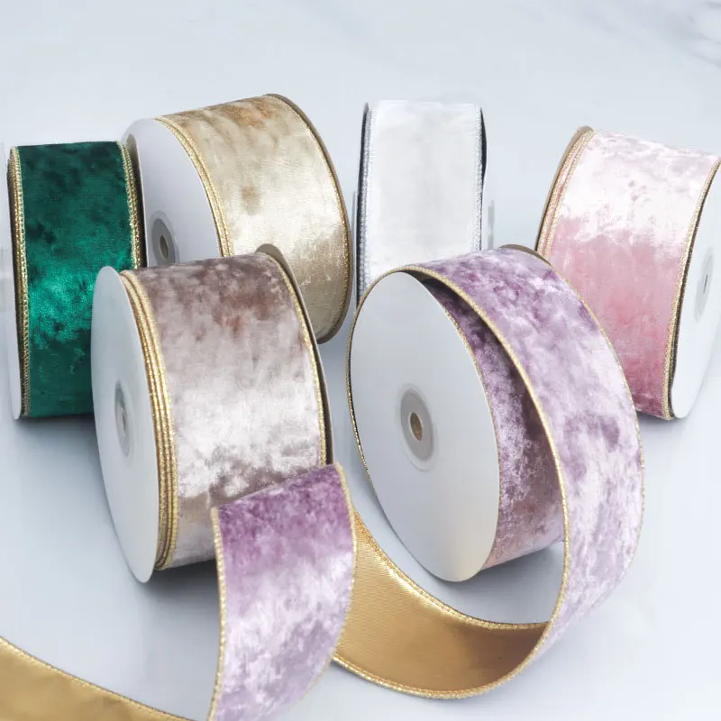 50MM Wired Edge Reversible Vel - đánh giá và giá Velvet Ribbon Roll