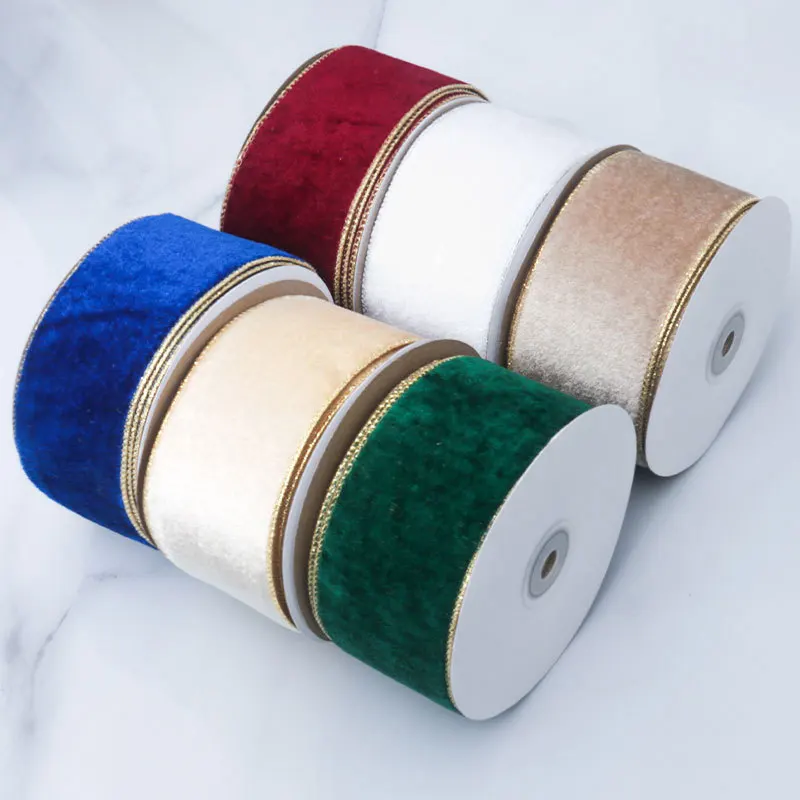 50MM Wired Edge Reversible Vel - đánh giá và giá Velvet Ribbon Roll