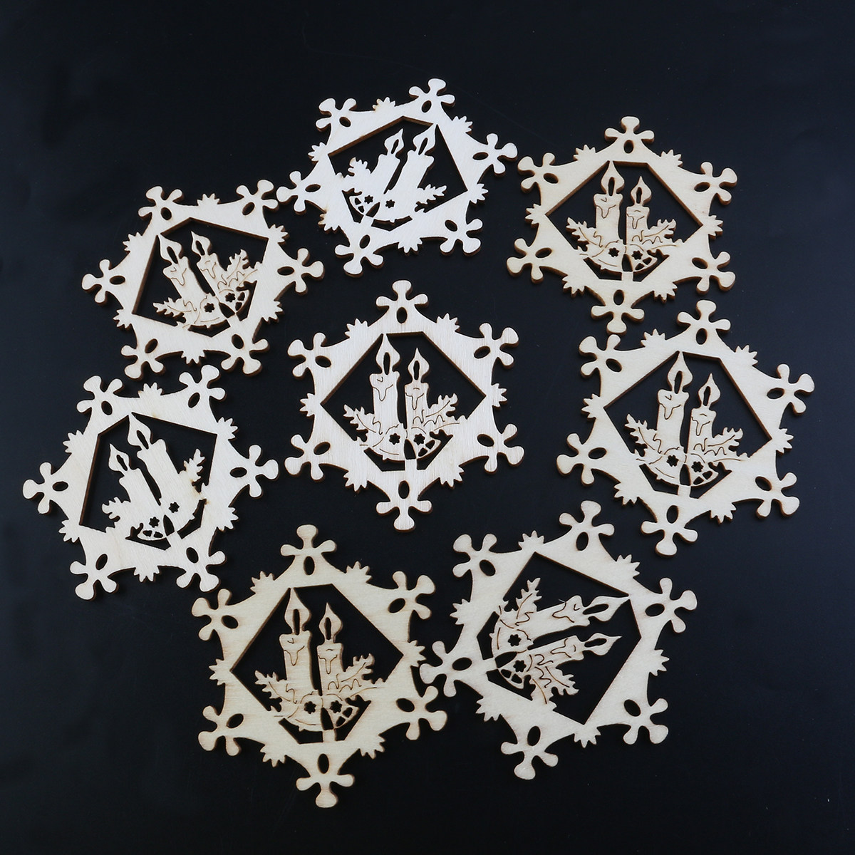 10Pcs Snowflake Pendant Christ - đánh giá và giá Christmas Craft Embellishment