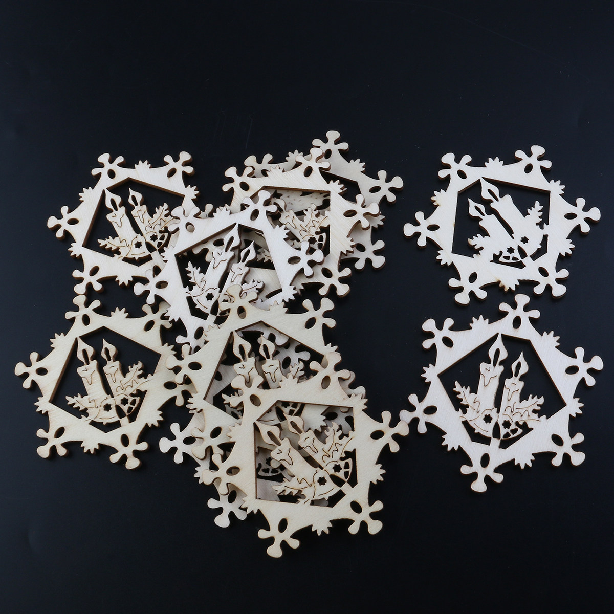 10Pcs Snowflake Pendant Christ - đánh giá và giá Christmas Craft Embellishment
