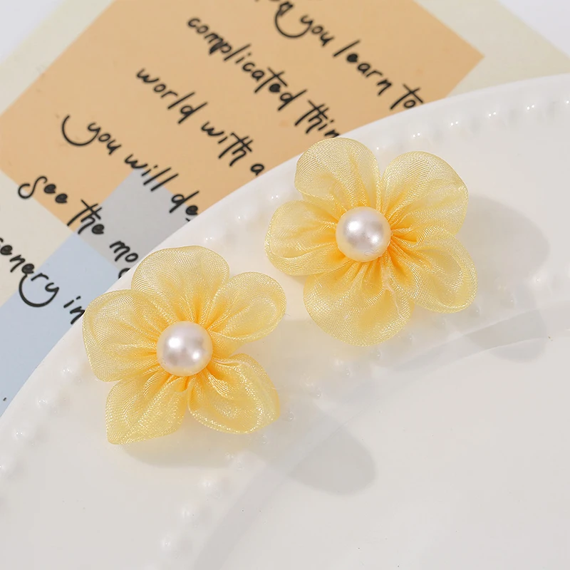 100PCS Pearl Yarn Flower Appli - đánh giá và giá Applique Patch Flower
