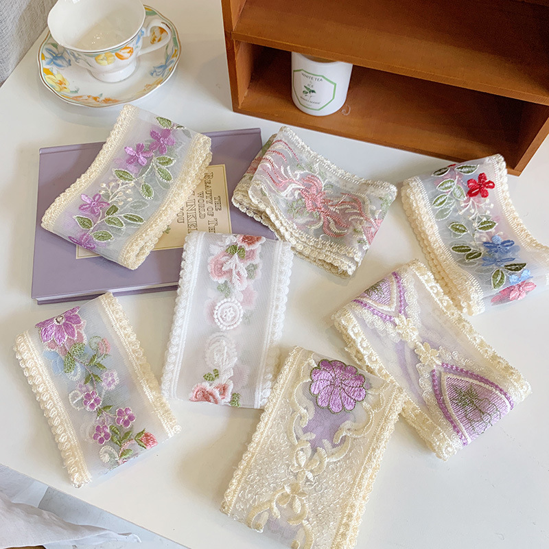 1 Yard Lace Embroidery Flower  - đánh giá và giá Lace Ribbon Trim