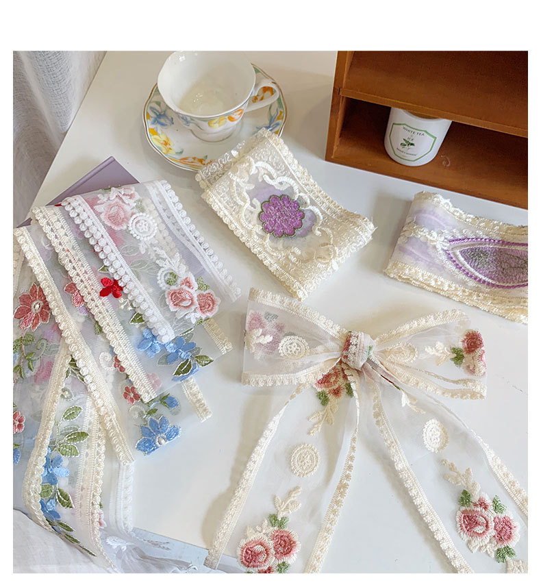 1 Yard Lace Embroidery Flower  - đánh giá và giá Lace Ribbon Trim