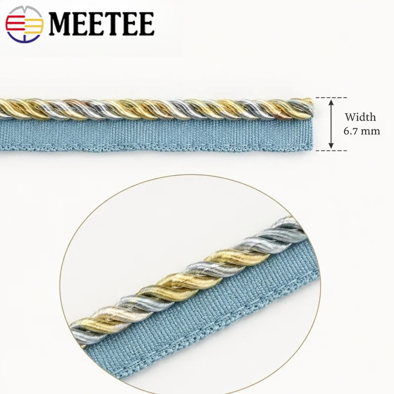 2/5/10/12M Meetee 6mm Two-Colo - đánh giá và giá Cord Trim Twisted