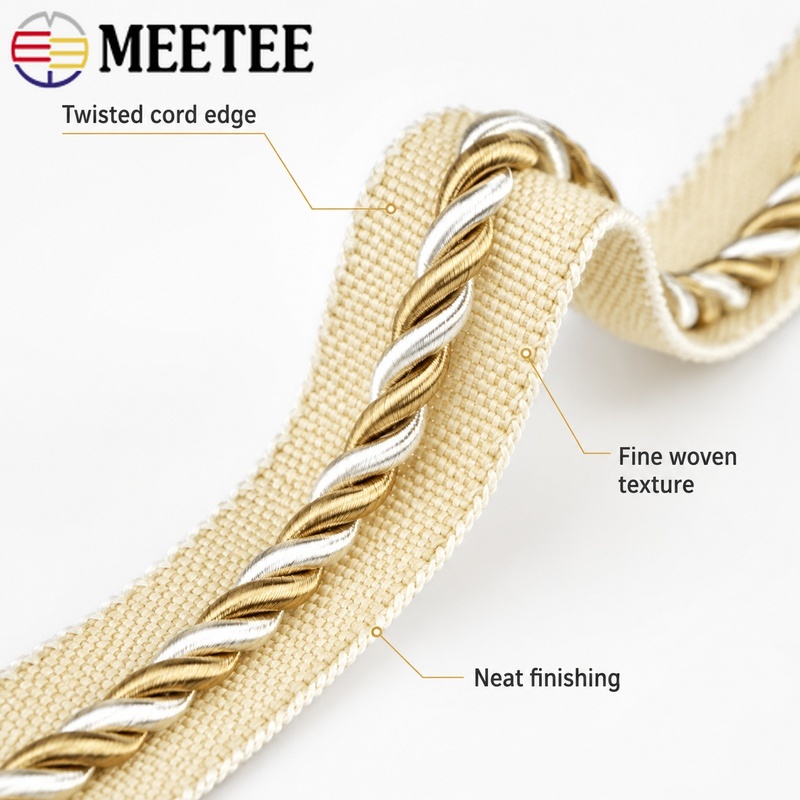 2/5/10/12M Meetee 6mm Two-Colo - đánh giá và giá Cord Trim Twisted