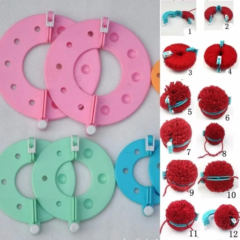8PCS 4Sizes Fluff Ball Weaver  - đánh giá và giá Pom Pom Maker Tool