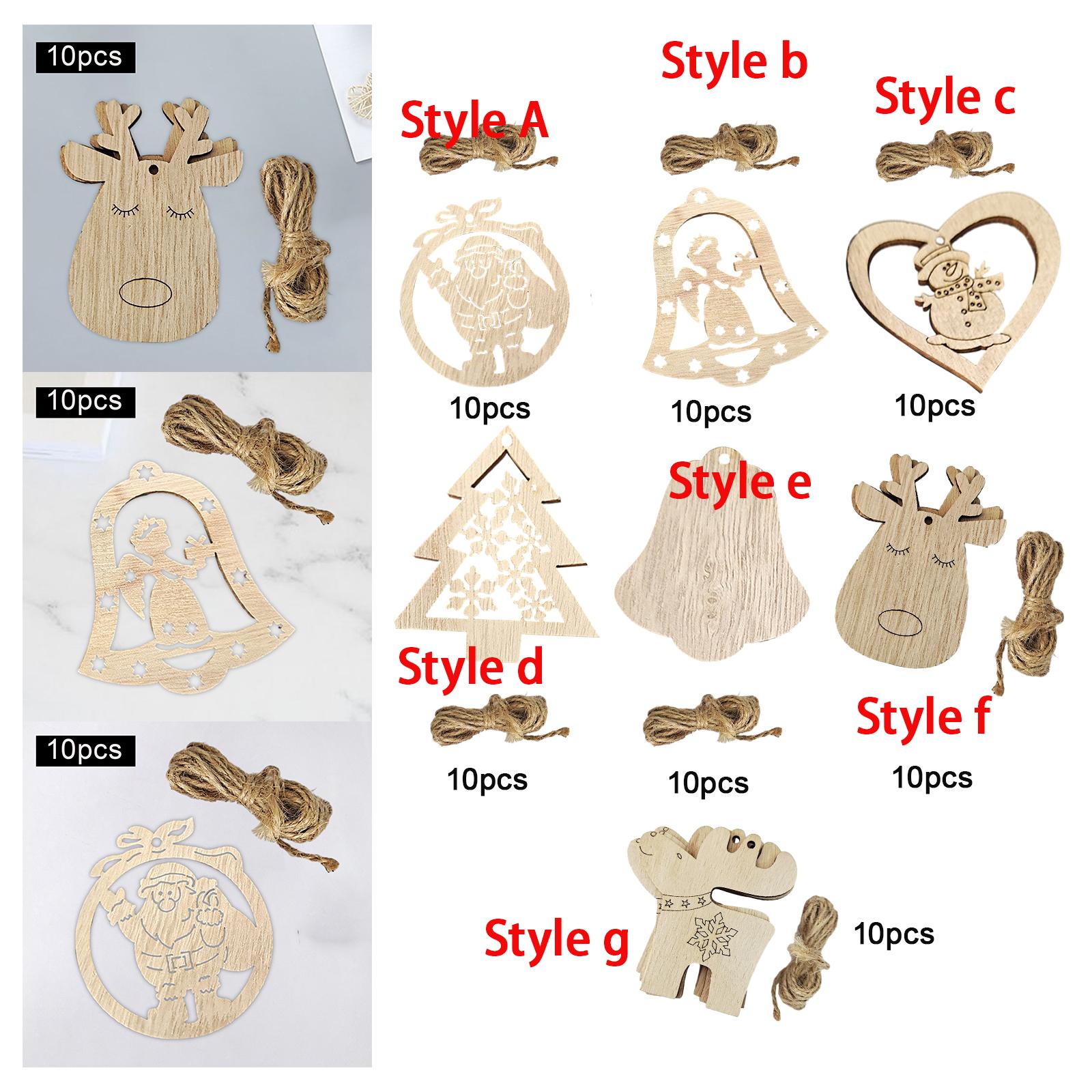 Unfinished Wooden Cutouts Xmas - đánh giá và giá Christmas Craft Embellishment