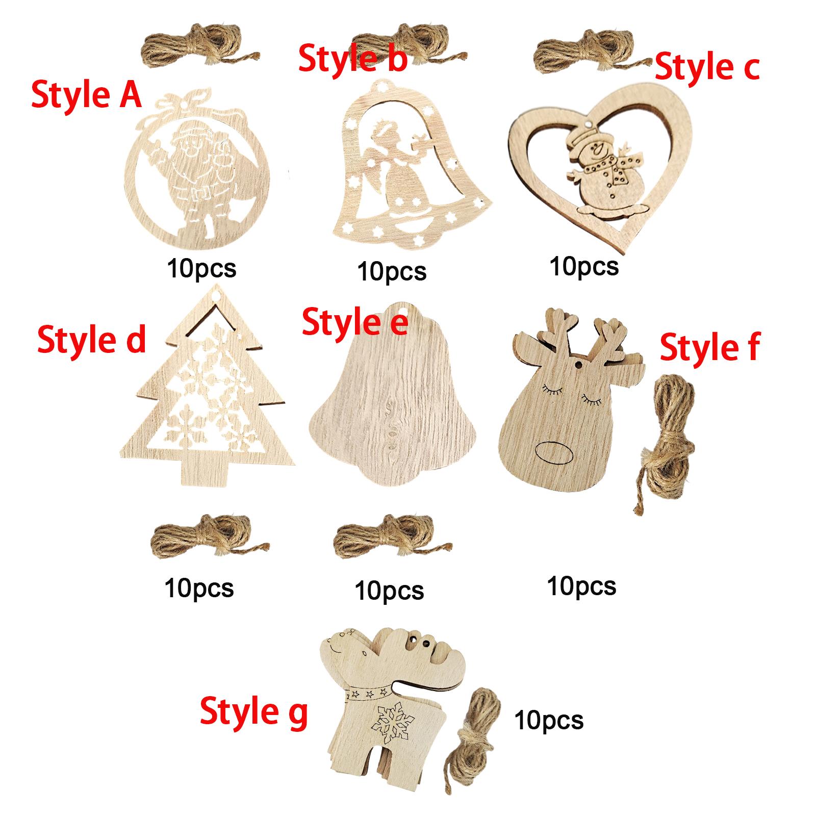 Unfinished Wooden Cutouts Xmas - đánh giá và giá Christmas Craft Embellishment