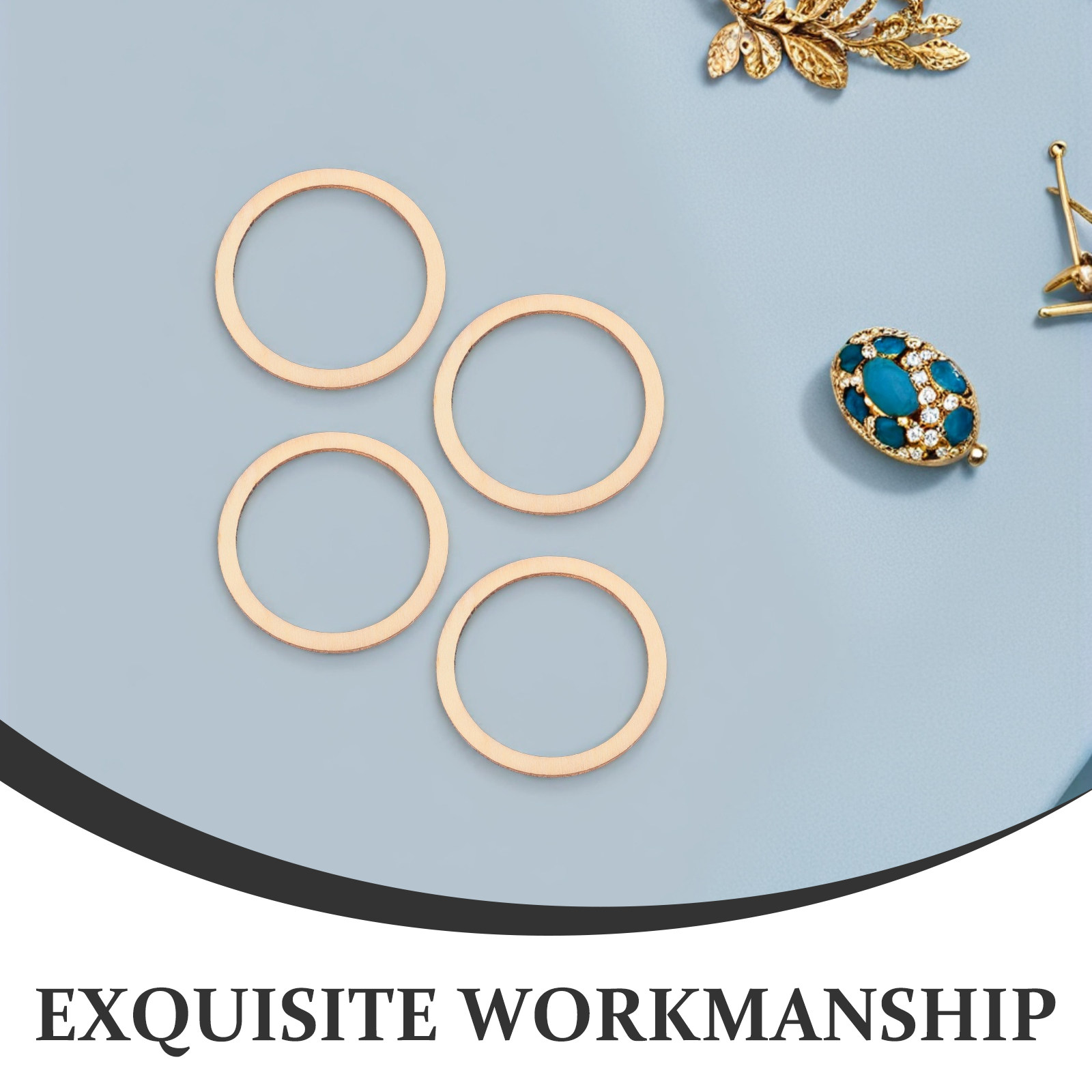 50Pcs Wooden Circle Embellishm - đánh giá và giá Christmas Craft Embellishment