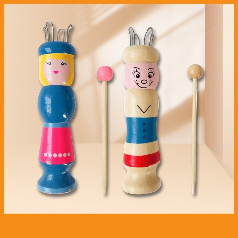 Wooden Doll French Knitter Kid - đánh giá và giá Pom Pom Maker Tool