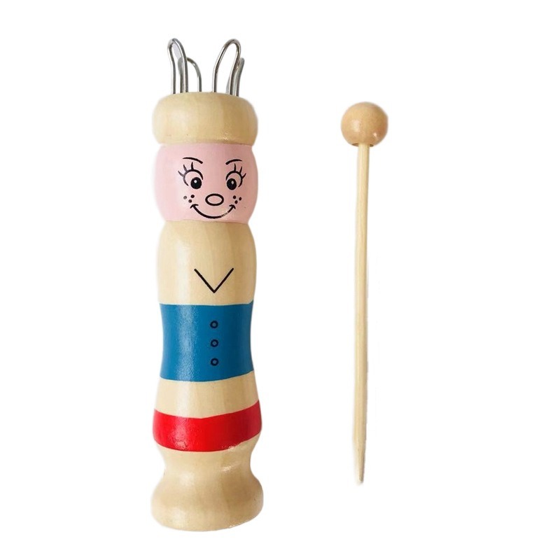 Wooden Doll French Knitter Kid - đánh giá và giá Pom Pom Maker Tool