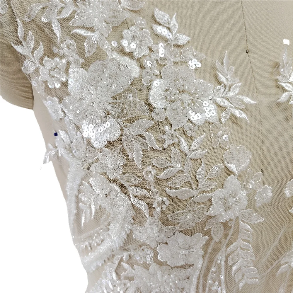 New Beaded Sequins Lace Mirror - đánh giá và giá Applique Patch Flower