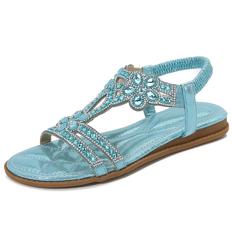 Big Size Openwork Sandals Bohe - đánh giá và giá Sew On Rhinestone