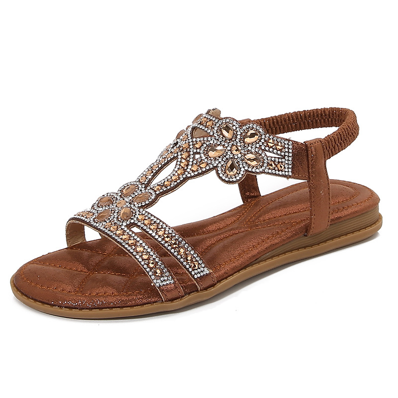 Big Size Openwork Sandals Bohe - đánh giá và giá Sew On Rhinestone