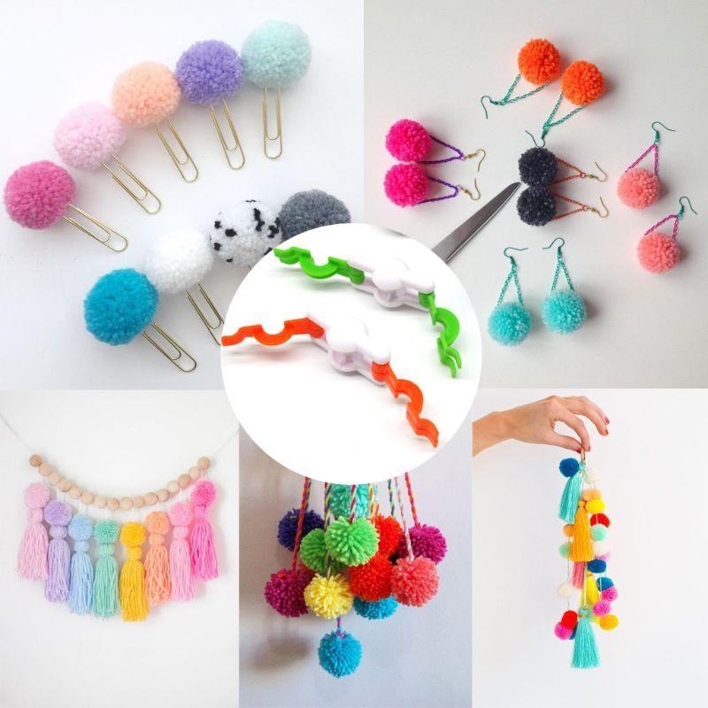 D8KF 2 Chiếc Pom-Pom Máy Làm L - đánh giá và giá Pom Pom Maker Tool