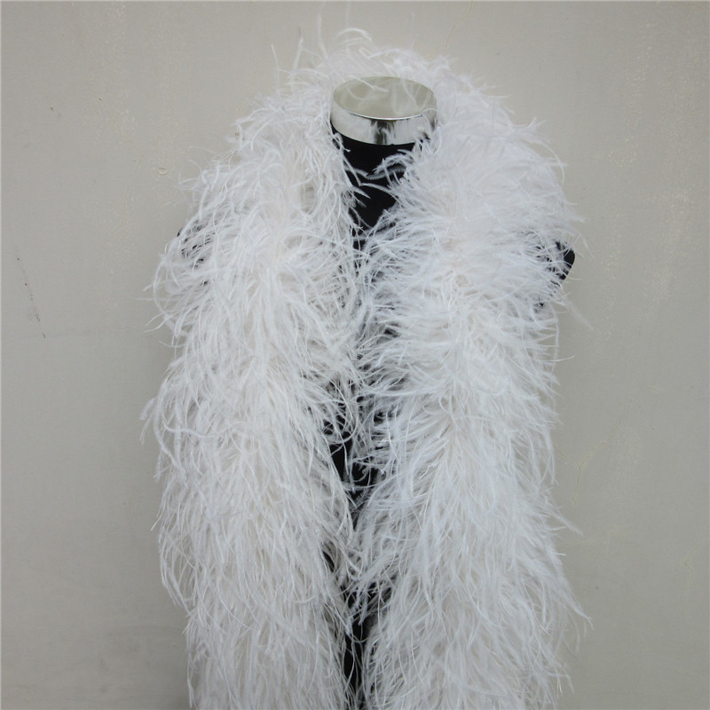 2 Mét 6 Lớp Trắng Tự Nhiên Lôn - đánh giá và giá Feather Trim Marabou