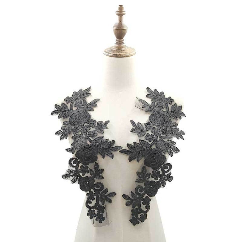 1Pair Polyester Fiber Embroide - đánh giá và giá Applique Patch Flower