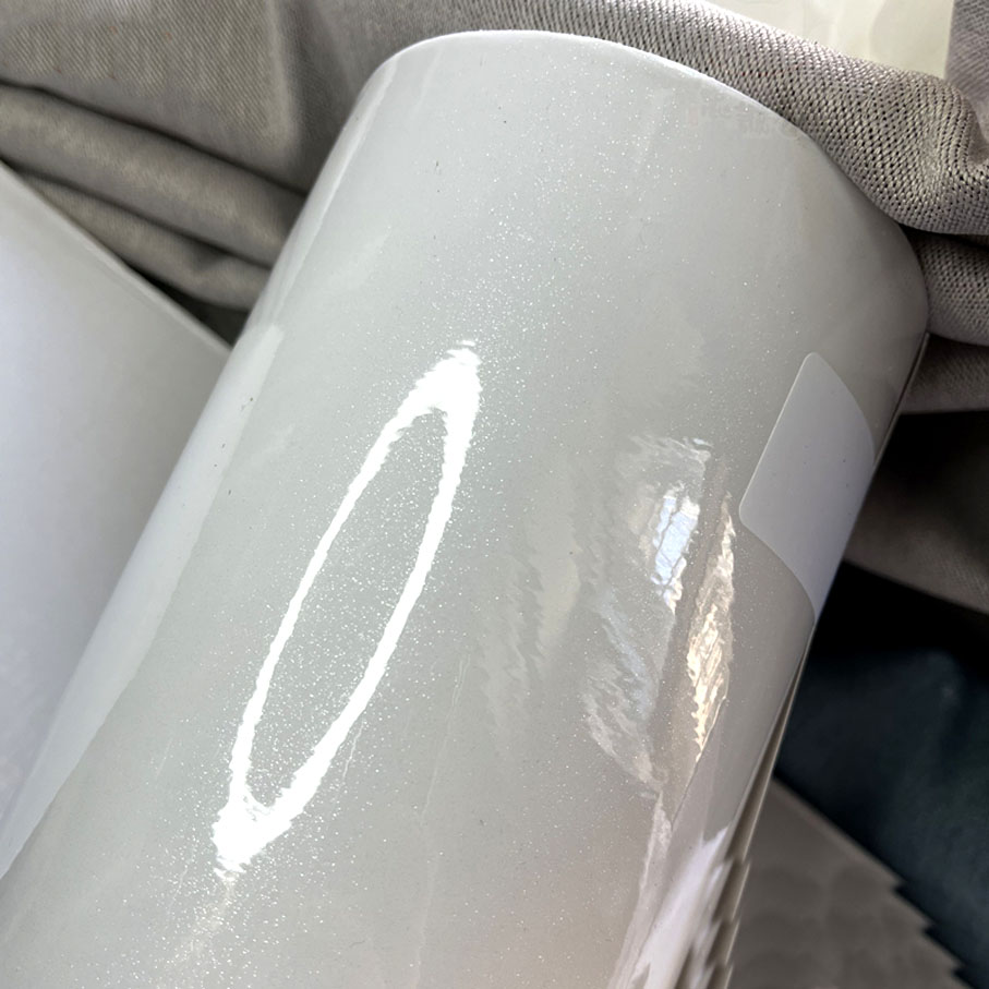 50cm*600cm High Glossy White G - đánh giá và giá Glitter Vinyl Roll
