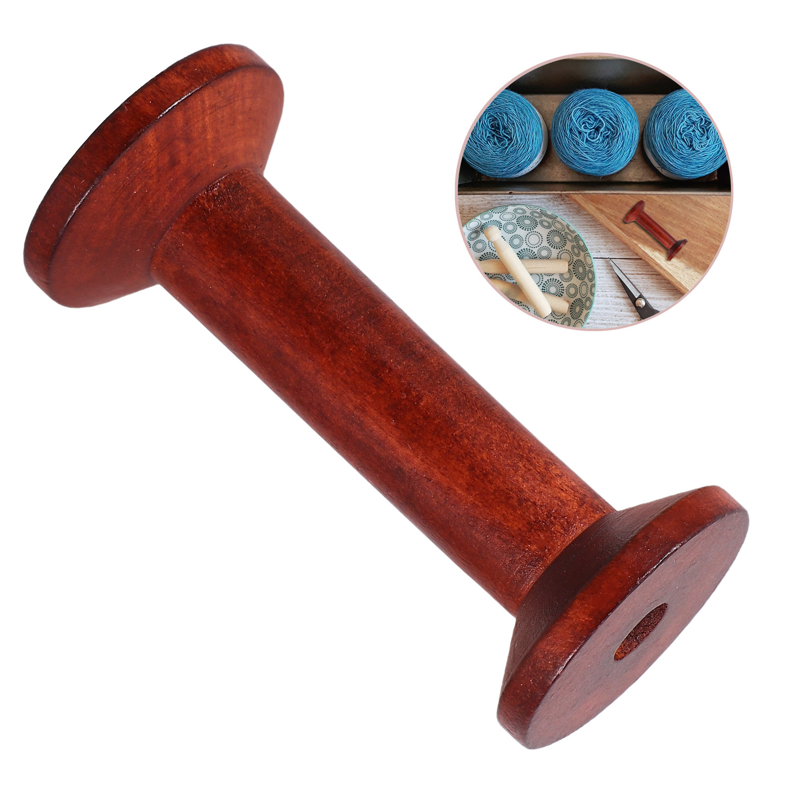 6Pcs Smooth Wood Thread Spools - đánh giá và giá Embroidery Craft
