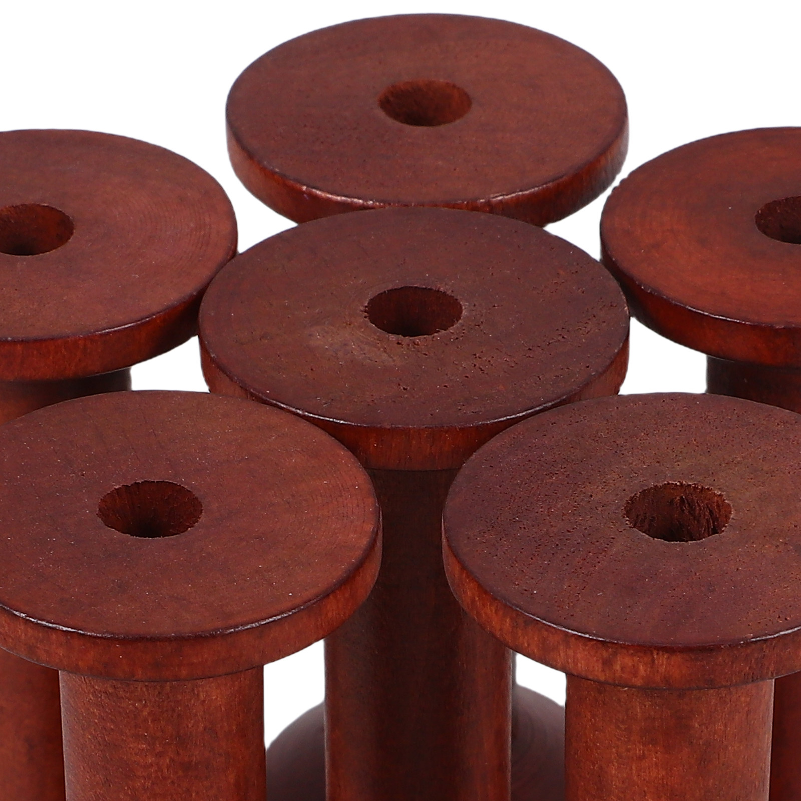 6Pcs Smooth Wood Thread Spools - đánh giá và giá Embroidery Craft